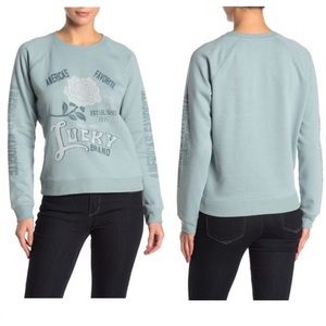 Lucky Brand Rose Logo Fleece Lined Sweatshirt